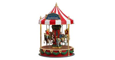 Lemax christmas cheer carousel bewegende draaimolen Caddington Village 2021