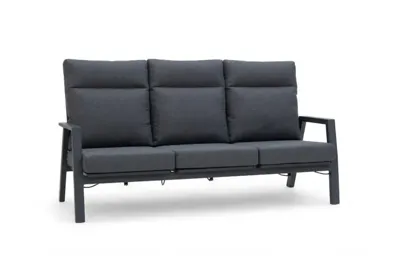 Trestino verstelbare loungebank lectoure 3-zits antraciet