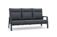 Trestino verstelbare loungebank lectoure 3-zits antraciet - thumbnail