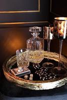 J-Line Geslepen karaf - decanteerkaraf + stop - glas - transparant - thumbnail