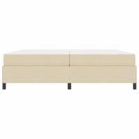 Boxspring bed Crème, Zwart 200 x 200 cm Stof, Engineered Hout - thumbnail