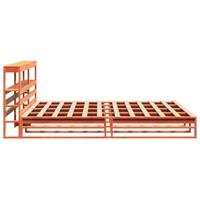 Bedframe zonder matras massief grenenhout wasbruin 200x200 cm - thumbnail