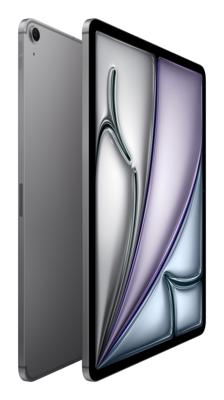 Apple iPad Air 13-inch met M3‑chip: Liquid Retina-display, 256 GB, 12‑MP camera aan de voor -en achterkant, wifi 6E + 5G mobiel internet, gemaakt voor Apple Intelligence, Touch ID – Spacegrijs