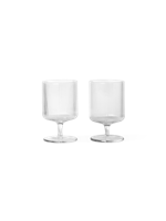 Ferm Living Ripple Wijnglas - set van 2 - Transparant - thumbnail