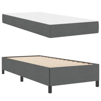 Boxspring bed Donkergrijs, Zwart 80 x 200 cm