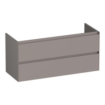 Brauer Inspire - Onderkast - 120 cm - met 2 Softclose Lades Greeploos en 1 Sifon Uitsparing - Mat Taupe