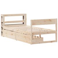 Bedframe zonder matras massief grenenhout 140x200 cm - thumbnail