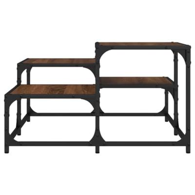 Salontafel 68x68x40 cm bewerkt hout bruineikenkleurig Salontafel 68x68x40 cm bewerkt hout bruineikenkleurig