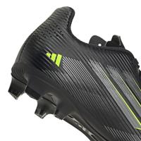 adidas F50 Club Gras / Kunstgras Voetbalschoenen (MG) Kids Zwart Zilver Neongeel - thumbnail