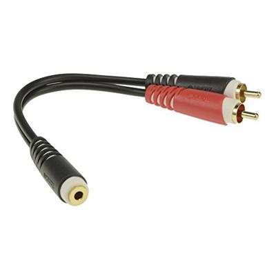 Klotz AYS-6 Y-adapter 3.5mm stereo female - 2x RCA male 0.2m Klotz AYS-6 Y-adapter 3.5mm stereo female - 2x RCA male 0.2m
