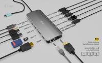 I-tec Metal USB-C Nano 3x Display Dock, 2x HDMI 1x USB-C video + Power Delivery 140W - thumbnail