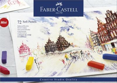 Faber Castell fc-128272 pastelkrijt halve lengte etui à 72 stuks Faber Castell fc-128272 pastelkrijt halve lengte etui à 72 stuks
