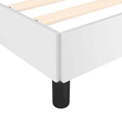 Bedframe kunstleer wit 140x190 cm