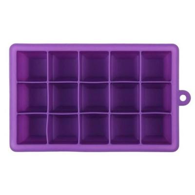15 rasters DIY grote ijs kubus schimmel vierkante vorm siliconen ijs lade fruit ijs maker (paars)