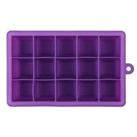 15 rasters DIY grote ijs kubus schimmel vierkante vorm siliconen ijs lade fruit ijs maker (paars) - thumbnail