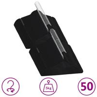 50-delige Kledinghangerset anti-slip fluweel zwart - thumbnail
