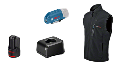 Bosch Blauw GHV 12 + 18V XA | Verwarmde bodywarmer S | Incl. accu & lader - 06188000G4
