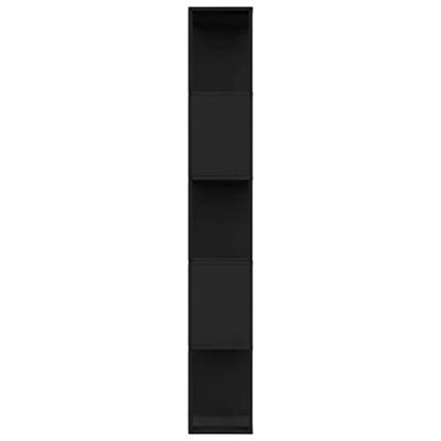 Boekenkast/kamerscherm 80x24x159 cm bewerkt hout zwart