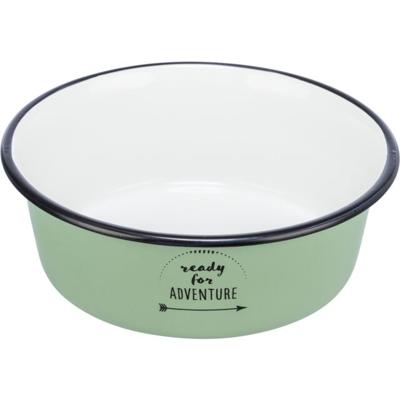 TRIXIE VOERBAK DRINKBAK EMAILLE / RVS GROEN 17X17 CM 900ML TRIXIE VOERBAK DRINKBAK EMAILLE / RVS GROEN 17X17 CM 900ML