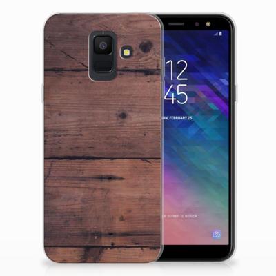 Samsung Galaxy A6 (2018) | Bumper Hoesje | Old Wood