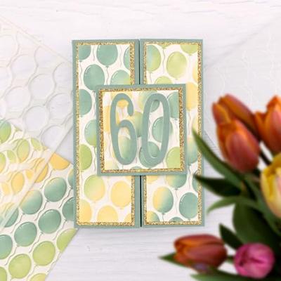 Nellie's Choice • 3d embossing folder achtergrond ballonnen 15x15cm