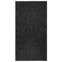 VidaXL Vloerkleed zizur binnen en buiten 80x150 cm jute look antraciet - thumbnail