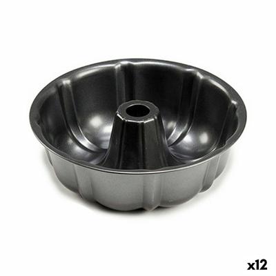 Cakevorm Kinvara Donker grijs Metaal Koolstofstaal 25,4 x 8 x 25,4 cm (12 Stuks)