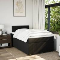 Boxspring met matras stof zwart 120x190 cm - thumbnail