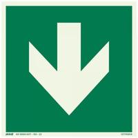 Bord Richtingspijl (groen)FTLM - 150x150 mm zelfklevend. - thumbnail