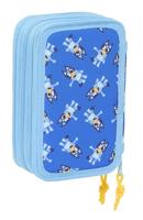 Driedubbele Pennenzak Bluey Let's play Blauw 12,5 x 19,5 x 5,5 cm 37 Onderdelen - thumbnail