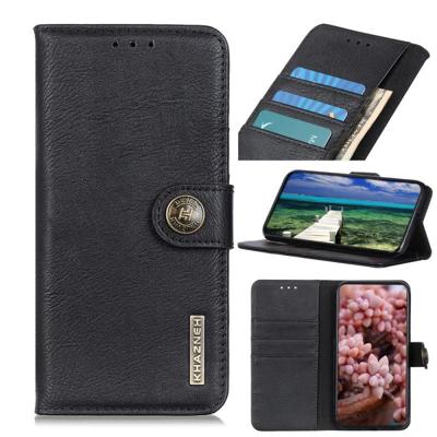 Voor Samsung Galaxy A03 Core Khazneh Cowhide Texture Horizontale Flip Leren Telefoonhoes (Zwart)