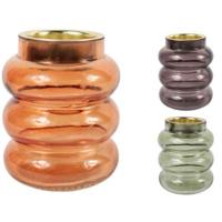 Theelichthouder glas 8,5 cm 3 assorti | 24 stuks - thumbnail