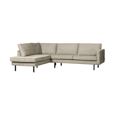 WOOOD Rodeo hoekbank links velvet Wheatfield