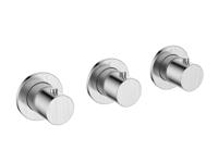 Afbouwdeel Thermostatische Douchekraan BWS Cemal Met 2 Stopkranen Geborsteld Staal PVD - thumbnail