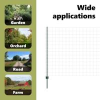 VidaXL Hek met paal groen 1,6 x 10 m staal en pvc - thumbnail