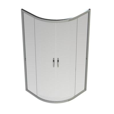 Schuifdeuren Kwartronde Hoekinstap Go By Van Marcke 90x90 6MM Glas