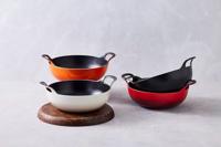 Le Creuset Wokpan / Balti Dish - Oranjerood - ø 24 cm / 2.7 liter - geëmailleerde anti-aanbaklaag - thumbnail
