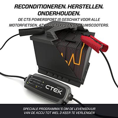 CTEK CT5 Powersport EU 40-310 Druppellader 12 V 2.3 A CTEK CT5 Powersport EU 40-310 Druppellader 12 V 2.3 A