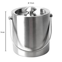 QUVIO IJsemmer met deksel - Incl. tang - RVS - thumbnail