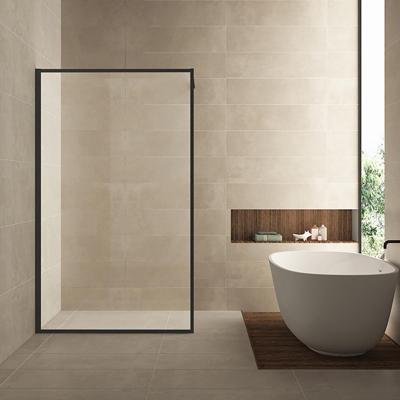 Wiesbaden Square Inloopdouche 110x200 cm - Nano Coating - Helder Glas/Mat Zwart