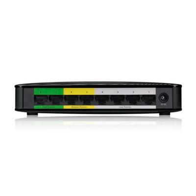 Zyxel 8-poorts Gigabit Ethernet-switch voor gaming en media, Levenslange garantie [GS108S]
