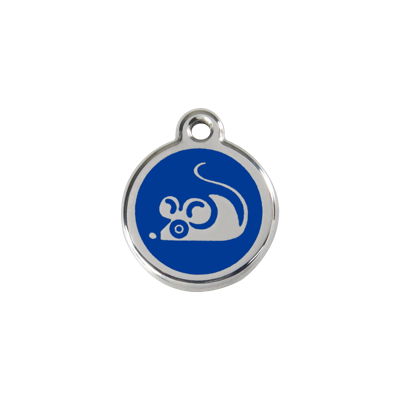 Mouse Navy roestvrijstalen kattenpenning small/klein dia. 2 cm RedDingo - Reddingo Mouse Navy roestvrijstalen kattenpenning small/klein dia. 2 cm RedDingo - Reddingo