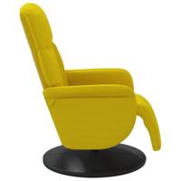 Fauteuil met voetensteun verstelbaar fluweel geel - thumbnail