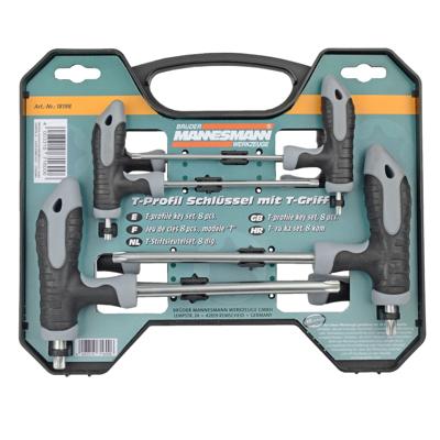 Brüder Mannesmann Schroevendraaierset Werkplaats 8-delig T-profiel
