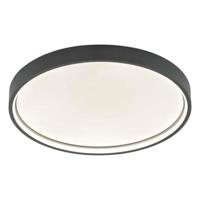 Slim LED Plafonniere 45 cm - Plafondlamp dimbaar zonder dimmer - Warm wit licht - Antraciet - thumbnail