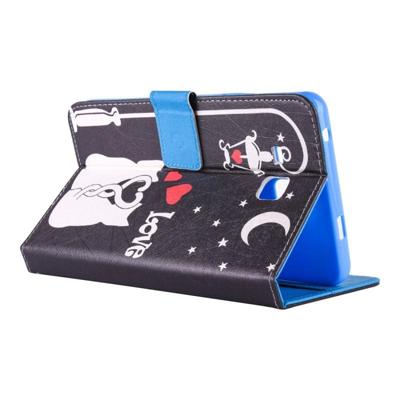 Samsung Galaxy Tab A 7.0 inch / T280 horizontaal Verliefd kattenpaartje patroon PU leren Flip Hoesje met houder en opbergruimte voor pinpassen & geld Samsung Galaxy Tab A 7.0 inch / T280 horizontaal Verliefd kattenpaartje patroon PU leren Flip Hoesje met houder en opbergruimte voor pinpassen & geld