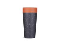 Circular&Co. Koffiebeker - circular cup - zwart/oranje - 340 ml - thumbnail