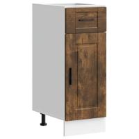 Keuken onderkast "Porto" bewerkt hout gerookt eikenkleurig - thumbnail