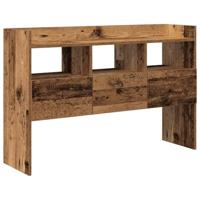 Dressoir 105x30x70 cm bewerkt hout oud houtkleurig - thumbnail