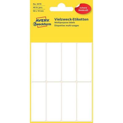 Etiket Avery Zweckform 3079 50x19mm wit 48 etiketten | 10 stuks